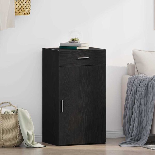 vidaXL Sivup&ouml;yt&auml; laatikon kanssa Musta tammi. 50 x 42,5 x 93 cm