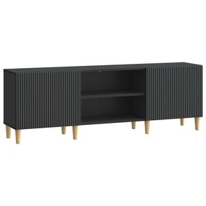 vidaXL TV-kaappi Musta 150 x 31 x 50 cm Tekninen puu