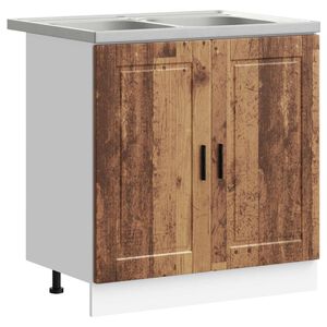 vidaXL Pesuallas-kaappi Porto 2 kpl Ruskea 80 x 46 x 81,5 cm