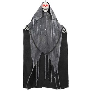 vidaXL Riippuva Halloween-viikatemies SPOOKA Musta 112 x 164 cm