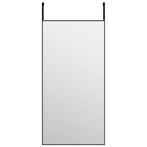 vidaXL Ovipeili musta 40x80 cm lasi ja alumiini