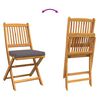 vidaXL Puutarhan Bistro Set 3 pcs Ruskea täysi akaasiapuu