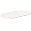 vidaXL P&ouml;yt&auml;levy valkoinen 110x55x2,5 cm t&auml;ysi m&auml;nty ovaali