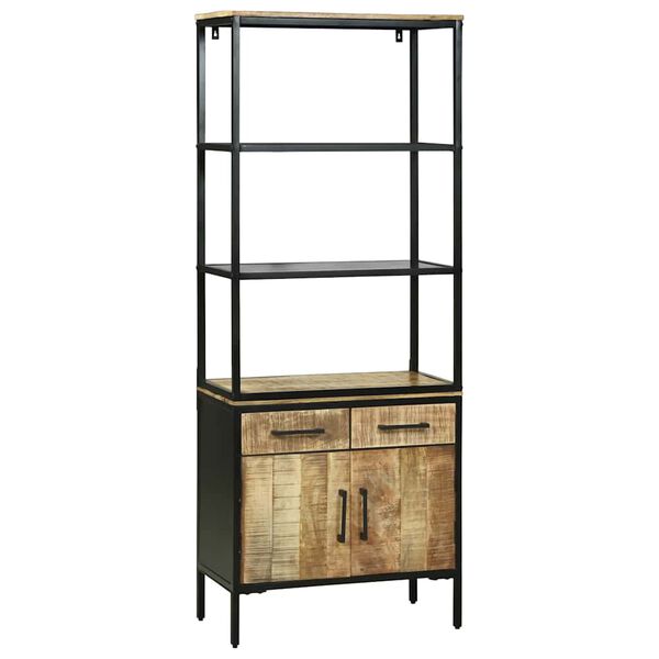 vidaXL Korkea kaappi Ruskea 70 x 35 x 180 cm Kiinte&auml; mango puu