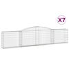 vidaXL Kaarevat kivikorit 7 kpl 400x30x80/100 cm galvanoitu rauta