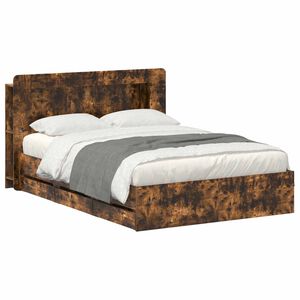 vidaXL S&auml;nkykehys varastolla Savutammi 4FT6 Double Tekninen puu