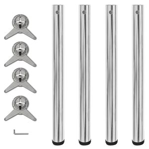 4 Korkeuss&auml;&auml;dett&auml;v&auml;&auml; P&ouml;yd&auml;n Jalkaa Kromi 710 mm
