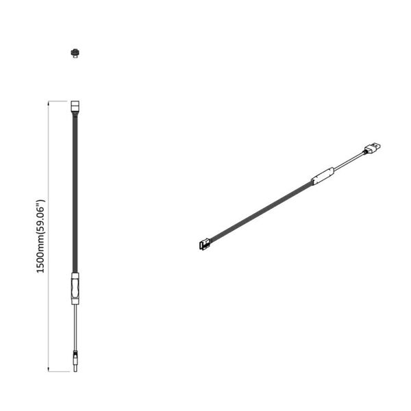 vidaXL LED-nauha 4 pcs Musta ja l&auml;pin&auml;kyv&auml; 300 x 0,8 x 0,3 cm