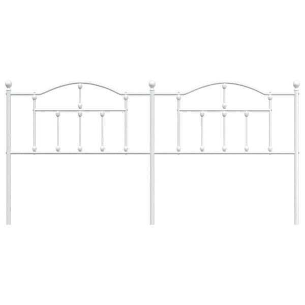 vidaXL Metallinen vaihtop&auml;&auml;ty valkoinen 200 cm