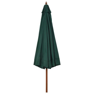 vidaXL Aurinkovarjo puurunko 330 cm vihreä