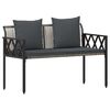 vidaXL Ulkoilmapenkit 2 -Seater 116 x 56 x 75 cm polyrottinki