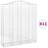 vidaXL Kaarevat kivikorit 11 kpl 200x50x220/240 cm galvanoitu rauta