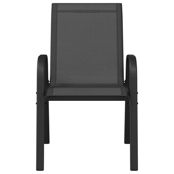 vidaXL Pinottavat puutarhatuolit 4 kpl musta Textilene kangas