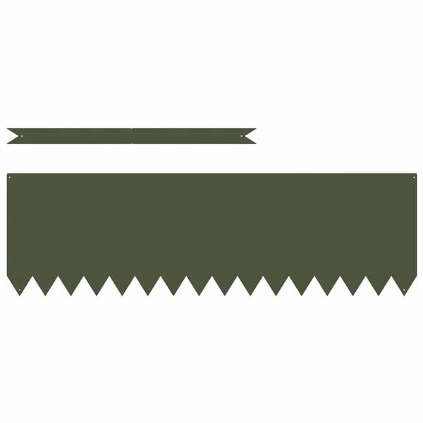 vidaXL Nurmireunus 20 pcs Oliivivihre&auml; 100 x 0.05 x 20 cm