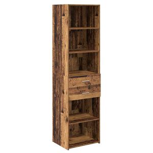 vidaXL Korkea kaappi Vanha Puu 50 x 42,5 x 185 cm Tekninen puu