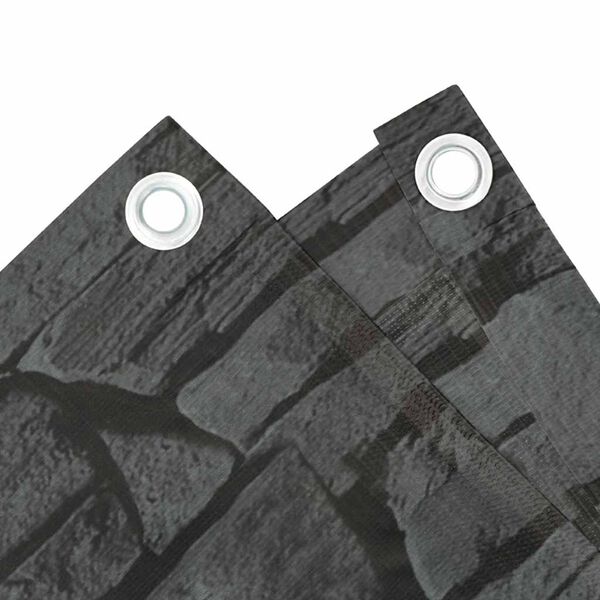 vidaXL Parvekkeen yksityisyyssuoja kivityyli harmaa 800x75 cm PVC