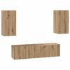vidaXL TV-tasosetti 4 pcs artesaani tammi 60 x 30 x 30 cm Tekninen puu
