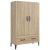 vidaXL Kaappi Sonoma-tammi 70x31x115 cm tekninen puu