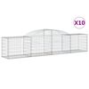 vidaXL Kaarevat kivikorit 10 kpl 300x50x60/80 cm galvanoitu rauta