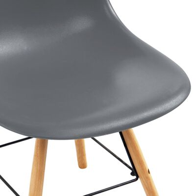vidaXL Ruokapöydän tuolit 6 kpl harmaa muovi