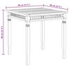 vidaXL Puutarhan ruokapöytä 80x80x80 cm täysi tiikki