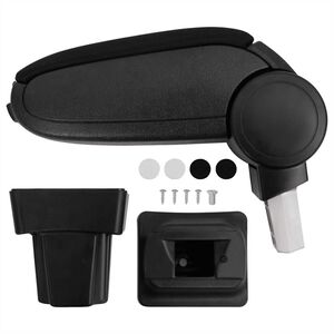 vidaXL Auton k&auml;sinoja musta 11,5x32x(30-50) cm ABS