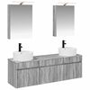 vidaXL Kylpyhuoneen kaappisetti 5 pcs Harmaa Sonoma 50 x 14,5 x 70 cm
