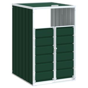 vidaXL Roskalaatikon s&auml;ilytystila yhdelle vihre&auml; 72x81x115 cm ter&auml;s