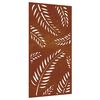 vidaXL Puutarhasein&auml;koriste 105x55 cm corten ter&auml;s lehtikuvio