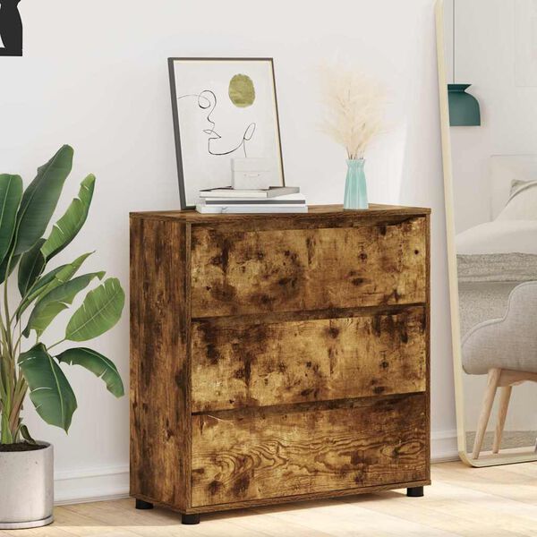 vidaXL S&auml;ilytyskaappi Savup&auml;hkin&auml; 80 x 31 x 81 cm Tekninen puu