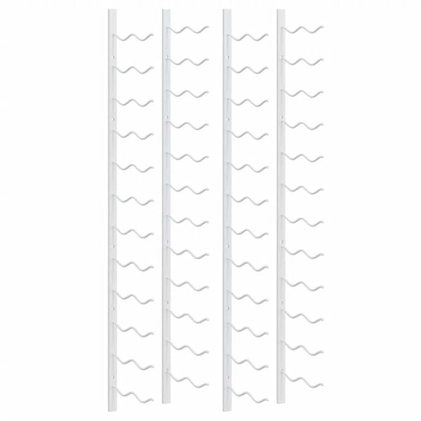 vidaXL Sein&auml;lle kiinnitett&auml;v&auml; viinipulloteline 24 pullolle 2 kpl rauta