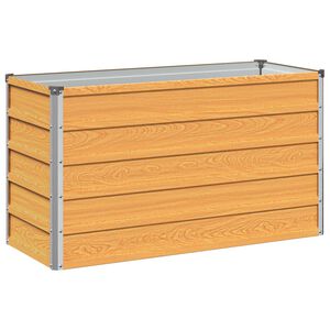 vidaXL Kohotettu Puutarhapes&auml; Luonnollinen 100 x 40 x 55 cm