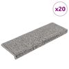 vidaXL Portaiden matot 20 kpl 65x21x4 cm harmaa suorakaiteen muotoinen reuna