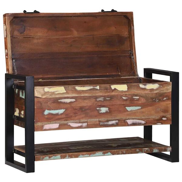 vidaXL S&auml;ilytyslaatikko Moniv&auml;rinen Kierr&auml;tetty T&auml;yspuu