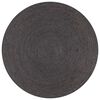 vidaXL Käsintehty pyöreä juuttimatto 120 cm tummanharmaa