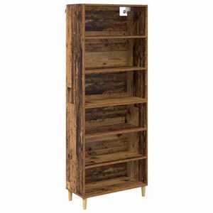 vidaXL Korkea kaappi Vanha Puu 69,5 x 32,5 x 180 cm Tekninen puu