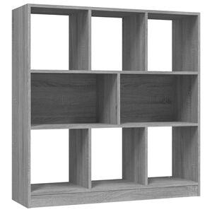 vidaXL Kirjakaappi harmaa Sonoma 97,5x29,5x100 cm tekninen puu