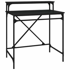 vidaXL Ty&ouml;p&ouml;yt&auml; musta 80x50x90 cm tekninen puu ja rauta