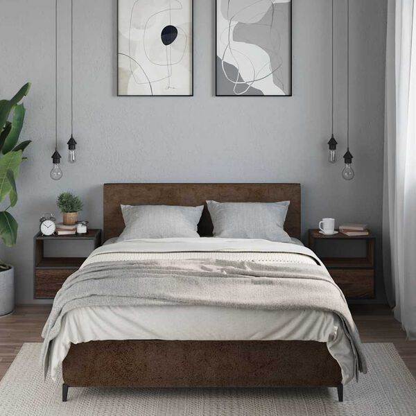 vidaXL Sein&auml;kaapit 2 kpl Ruskea Tammi 40x31x39,5 cm