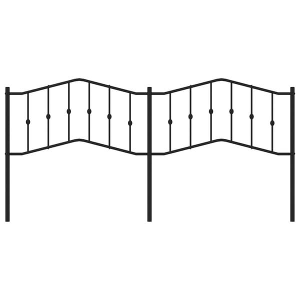 vidaXL Metallinen vaihtop&auml;&auml;ty musta 200 cm