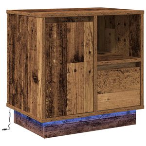 vidaXL Y&ouml;p&ouml;yt&auml;kaappi Vanha puu 50 x 34,5 x 50 cm. Tekninen puu