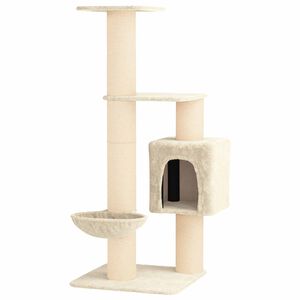vidaXL Kissanpuu sisaliraapimispuilla Kerma 137 cm