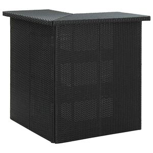 vidaXL Kulmabaarip&ouml;yt&auml; musta 100x50x105 cm polyrottinki