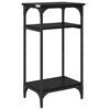 vidaXL Sivup&ouml;yt&auml; hyllyll&auml; Musta tammi. 40 x 30 x 75 cm Tekninen puu