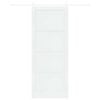vidaXL Liukuovi ORKDAL Valkoinen 93 x 232 cm Massiivinen m&auml;nty