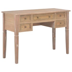 vidaXL Kirjoitusp&ouml;yt&auml; ruskea 109,5x45x77,5 cm puinen