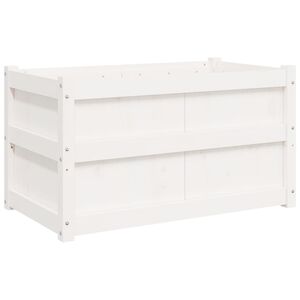vidaXL Ulkokukkalaatikko valkoinen 90x50x50 cm t&auml;ysi m&auml;nty