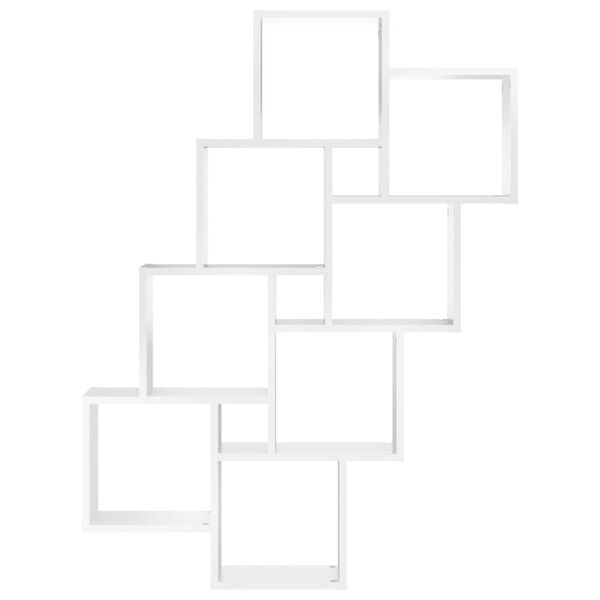 vidaXL Kuutioseinähylly valkoinen 90x15x119 cm tekninen puu