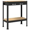 vidaXL Ty&ouml;p&ouml;yt&auml; Musta 80 x 40 x 91 cm Merkitylt&auml;&auml;n puu ja metalli