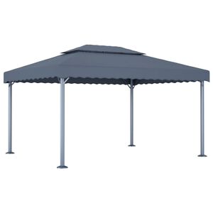 vidaXL Huvimaja 400 x 300 cm antrasiitti alumiini